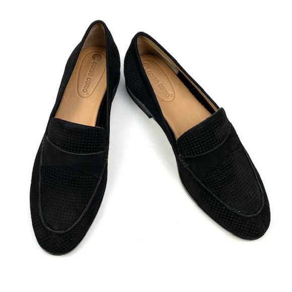 Corso Como Carlynee Black Perforated Leather Loafer Sizes 8 & 9 - Picture 4 of 10